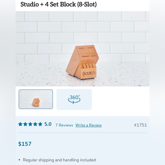 CUTCO Studio + 4 Set Block (8-Slot) - Picture 12 of 13